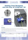 Rotating crimp receptacle and cam grip for CrimpTest-1 kN